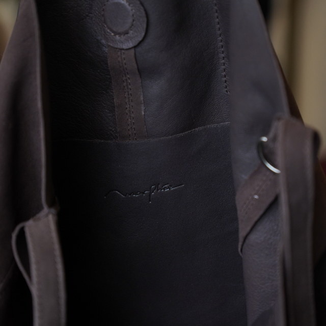 y25AWzMorphee(tF) / 3WAY MIDIUM TOTE (OIL SUEDE) -DARK CHOCO- #ML-ODC(4)