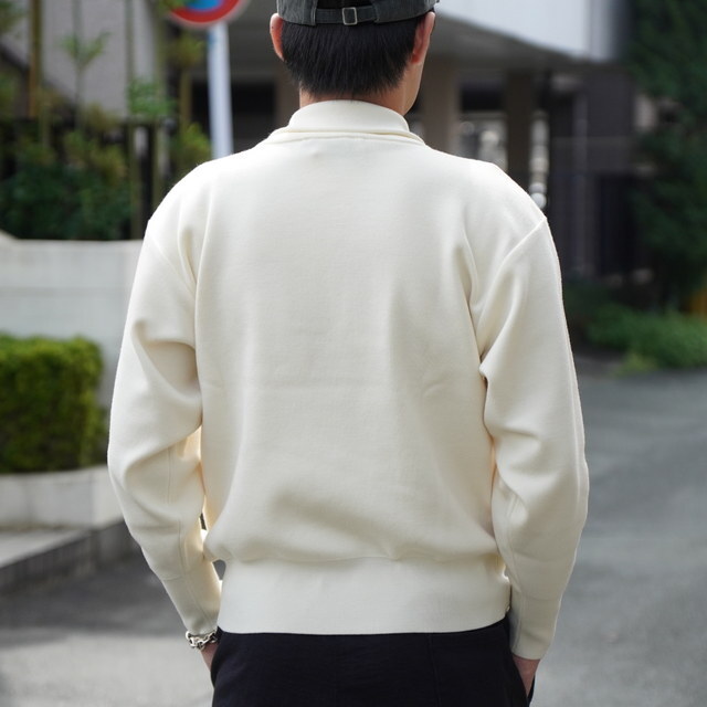  Olde H&Daughter(I[hGC`Ahh[^[)/ WOOL KNIT TRACK HALF ZIP -2color- #BK085(4)