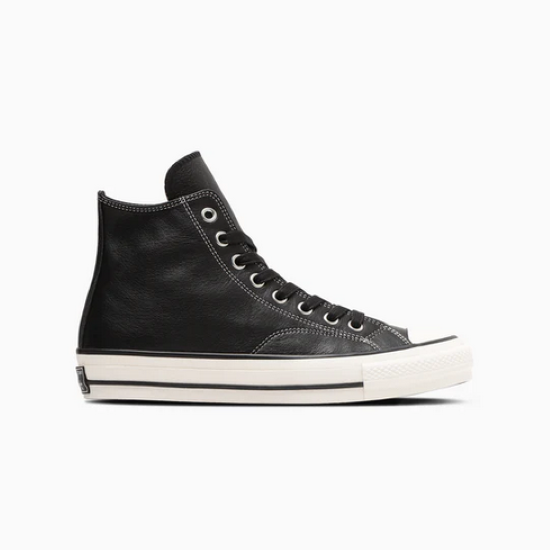 y25AWzCONVERSE ADDICT(Ro[X AfBNg) / CHUCK TAYLOR LEATHER HI -BLACK- #33900010(4)