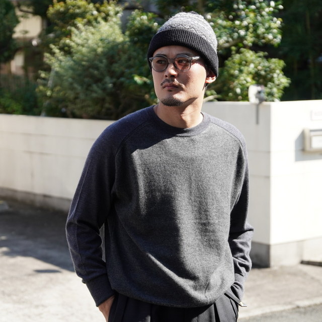 y25AWzMAATEE&SONS(}[eB[AhTY)/ COMBI P/O CREW NECK SWEATER -NAVY,CGRY- #MT5303-0121(4)