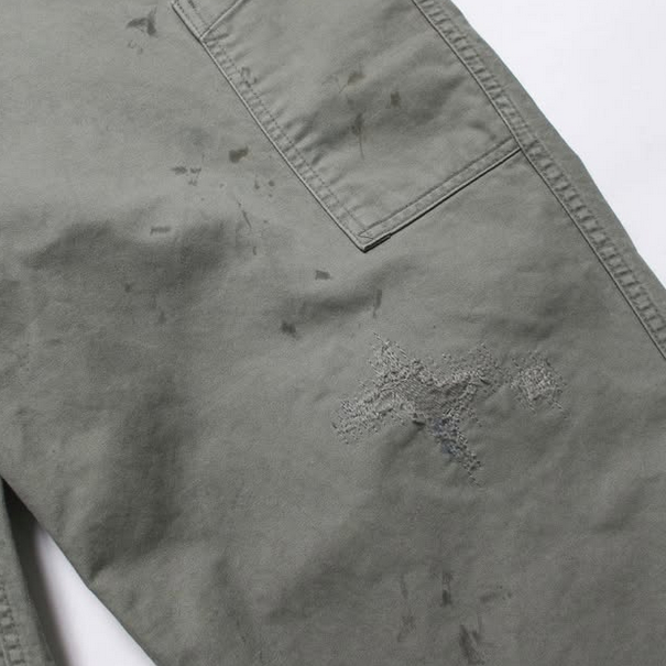 BOWWOW(oEE)/REPAIRED USAF MECHANIC PANTS -AGED SAGE GREEN- #BW252-RUMP(4)