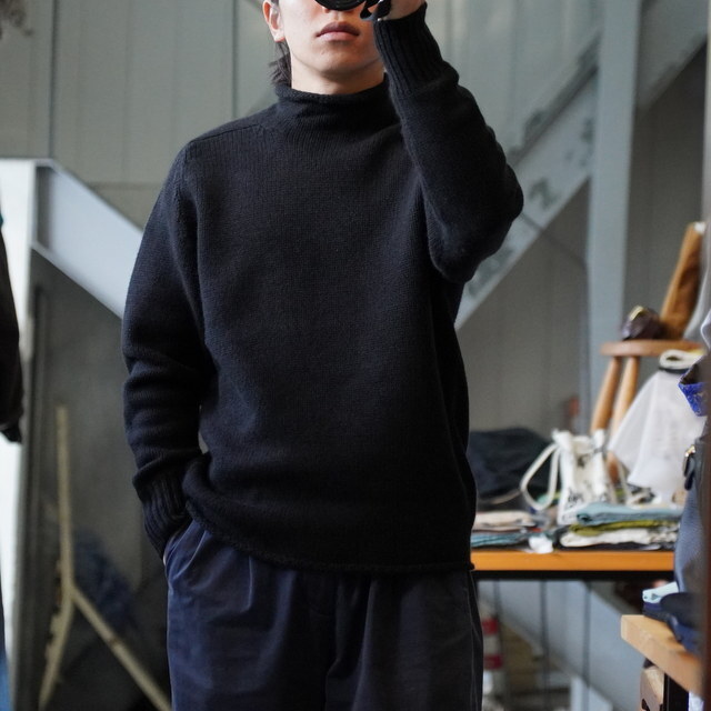 �y25AW�zMAATEE&SONS(�}�[�e�B�[�A���h�T���Y)/ ROLL NECK SWEATER -BLK- #MT5303-0114(4)