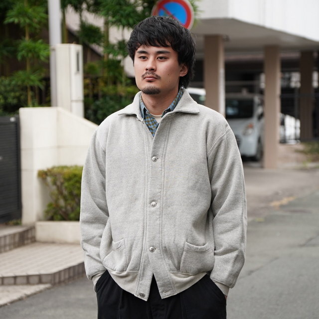 �y26SS�z A.PRESSE(�A �v���b�Z)/ Vintage Sweat Cardigan -BLACK,GRAY- #26SAP-05-14(4)