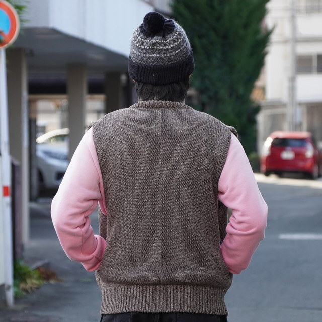 �y26SS�zOlde H&Daughter(�I�[���h�G�C�`�A���h�h�[�^�[)/ SILK LINEN VEST -3color- #BK063(4)