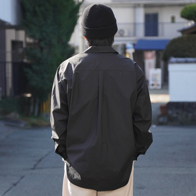 [26SS] ssstein(�V���^�C��) / SUVIN COTTON OVERSIZED SKIPPER SHIRT -BLACK- #ST1496(4)