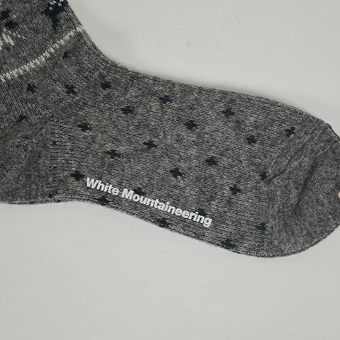 y30% off salezWhite Mountaineering(zCg}EejAO) Reindeer Pattern Middle Socks(5)