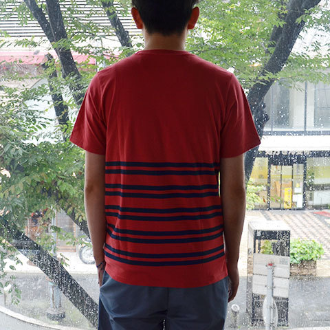 【30% off sale】SATURDAYS SURF NYC(サタデーズサーフ NYC) Randall City Stripe CUT AND SEW -RED- (5)