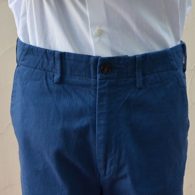 semoh(Z[) cotton chino taipered pants -blue-(5)