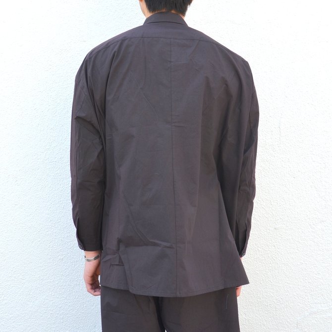 toogood(gD[Obh) / THE DRAUGHTSMAN LONG COTTON PERCALE SHIRT -SOOT-(5)