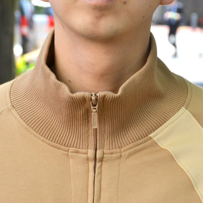 y40% OFF SALEz ts(s) (eB[GXGX) Smooth Cotton Terry Jersey Asymmetry Line Track Jacket -(32)Light Beige- #ET38XC09(5)