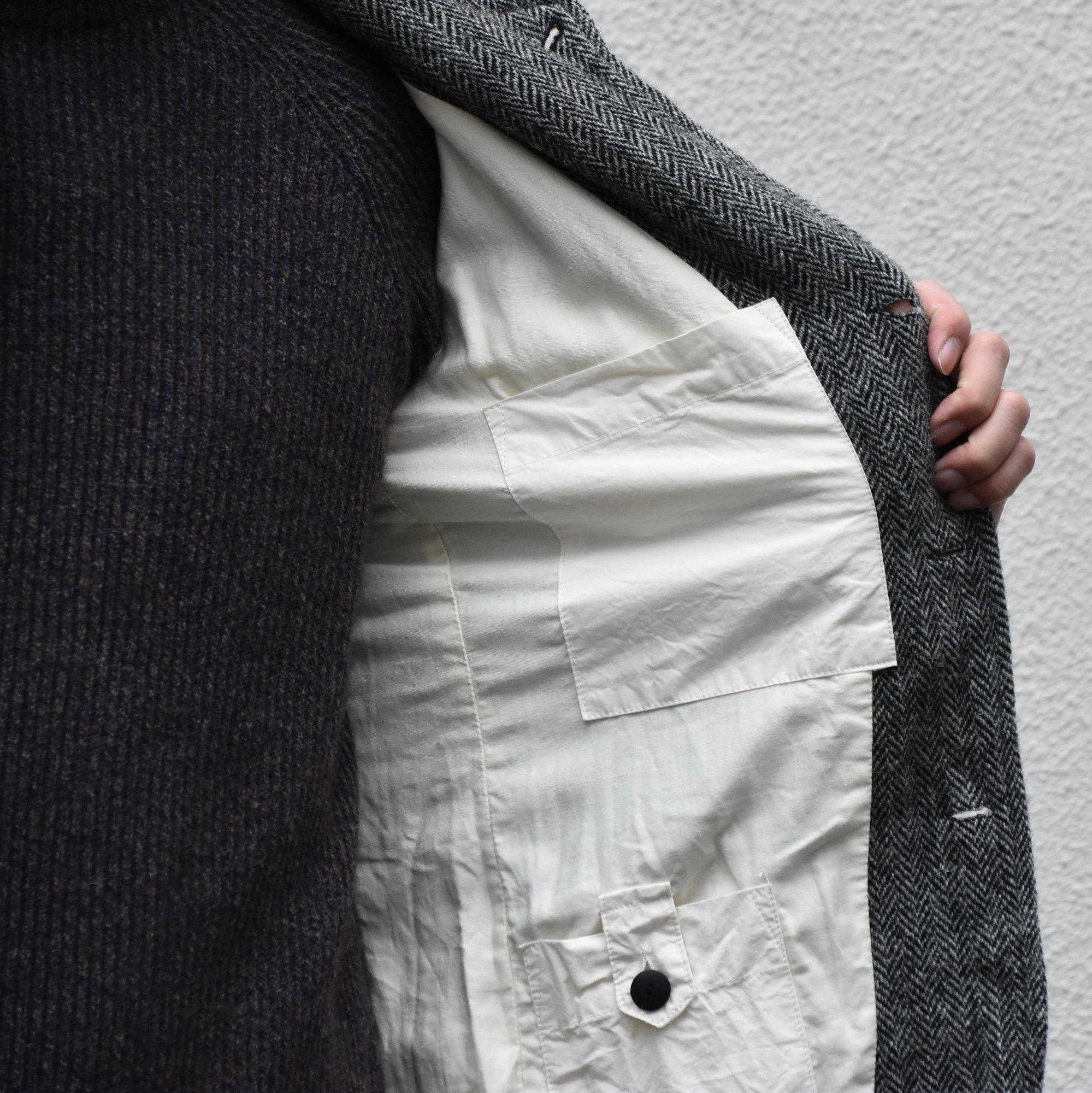 Chez Vidalenc (VFB_N)/ HARRIS TWEED JACKET-GRAY- #JK01(5)