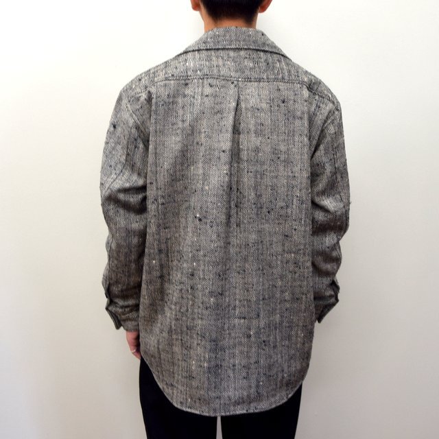 R (܂)/ Dead Stock Silk Wool Shirt Jacket -HERRINBONE- #20a32-B(5)