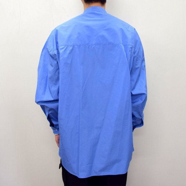 Graphpaper (Oty[p[)/ BROAD OVERSIZED L/S BAND COLLAR SHIRT -BLUE- #GM211-50111B-GR(5)
