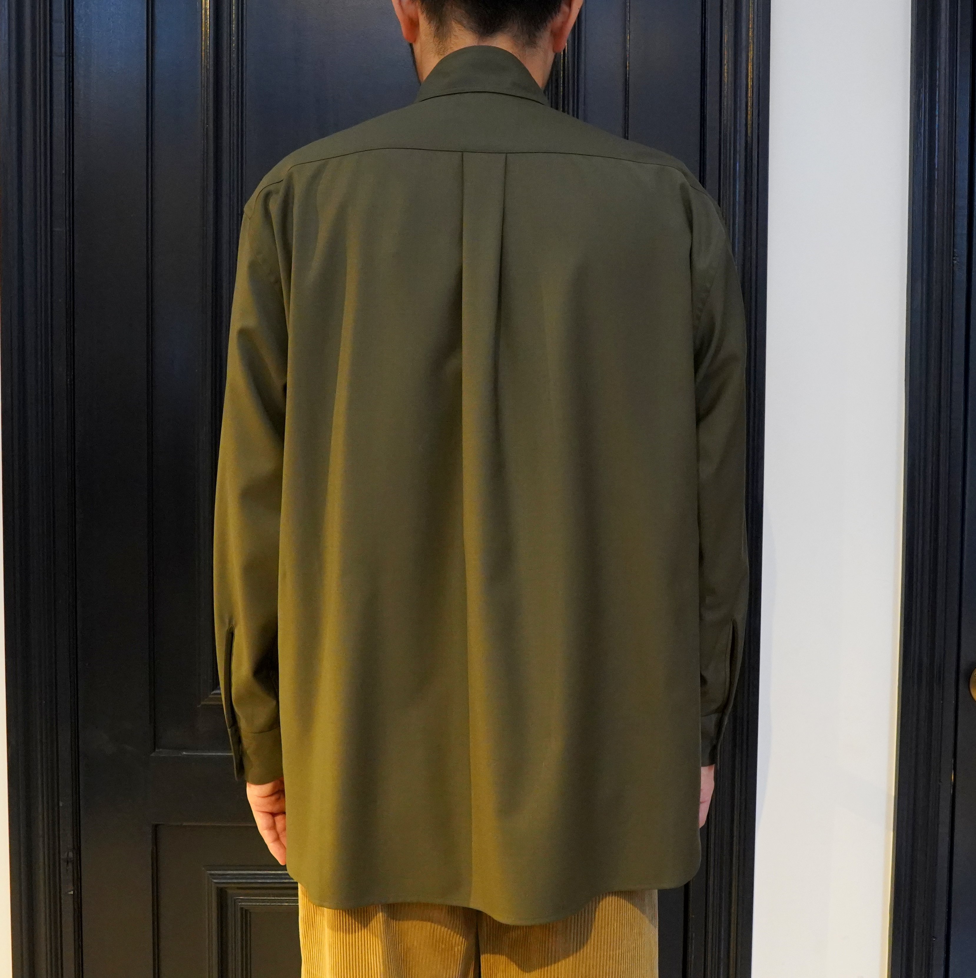 【40% off sale】 Cristaseya(クリスタセヤ)/Oversized high collar mao shirt -Khaki- #06NC-CW-KH(5)