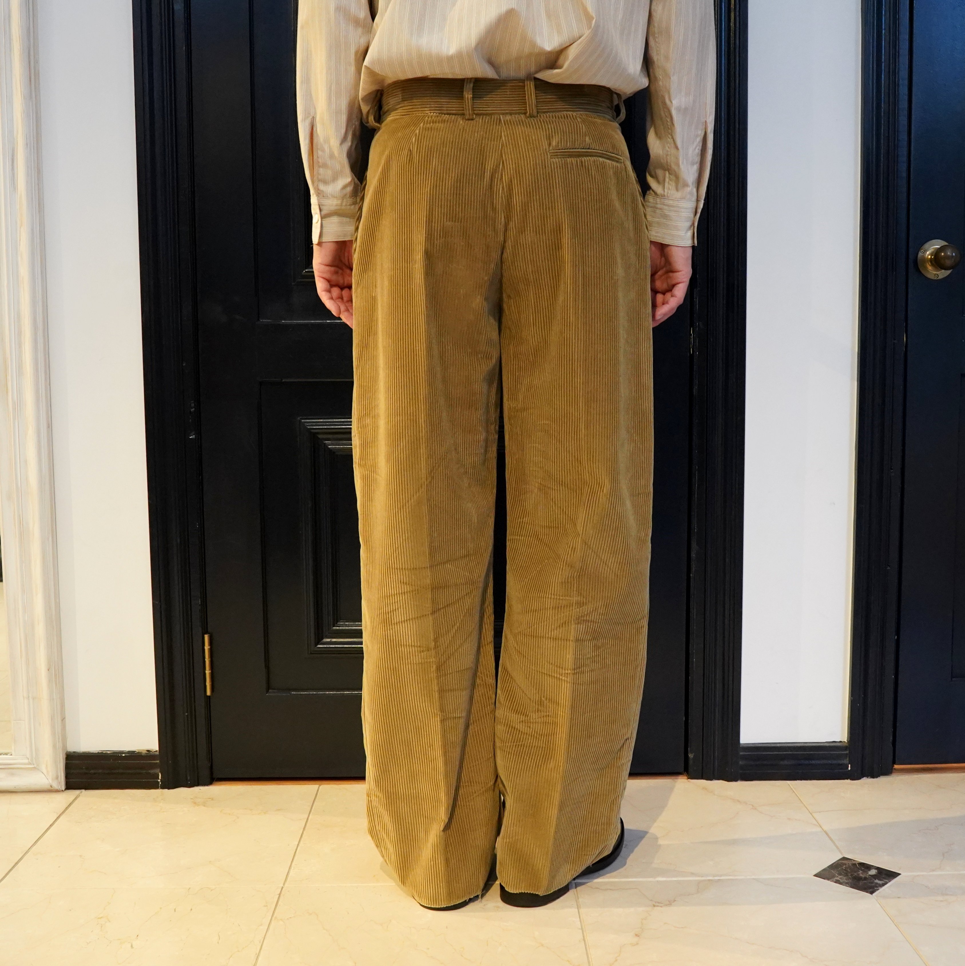 【40% off sale】 Cristaseya(クリスタセヤ)/ Pleated trousers -Light khaki- #35H-CR-LKH(5)
