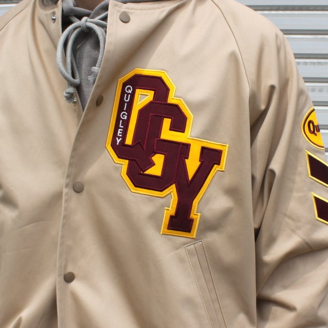 QUIGLEY / COTTON VARSITY JACKET #21A-QGY5003-BE／acoustics Men's