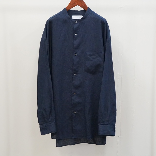 Graphpaper (グラフペーパー)/ Linen L/S Oversized Band Collar Shirt -2color- #GM232-50062B(5)
