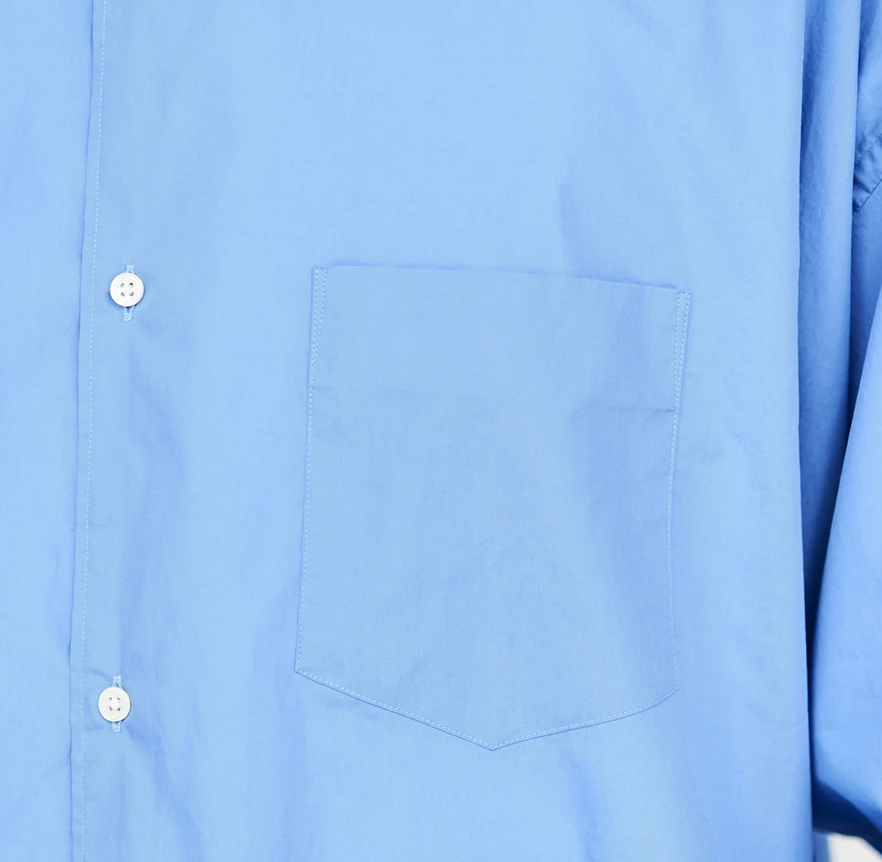 【23AW】Graphpaper (グラフペーパー)/ Broad L/S Oversized Regular Collar Shirts -C.GRAY&BLUE- #GM233-50001B(5)
