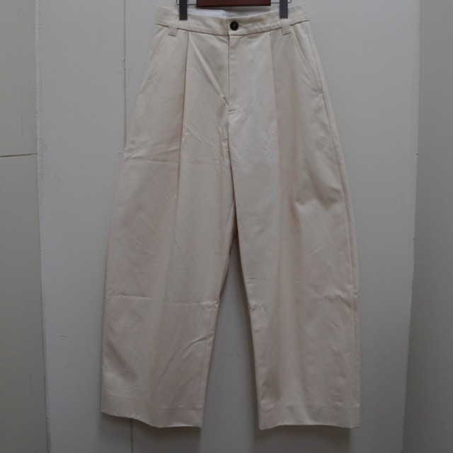 STUDIO NICHOLSON(X^WIjR\)/ PEACHED COTTON TWILL VOLUME PLEAT PANTS -3COLOR- #5110732029(5)