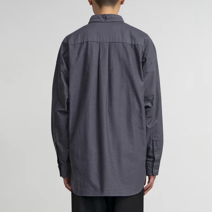 [24SS]Graphpaper (グラフペーパー)/ Oxford Oversized B.D Shirt -WHITE,GRAY- #GM241-50021B(5)