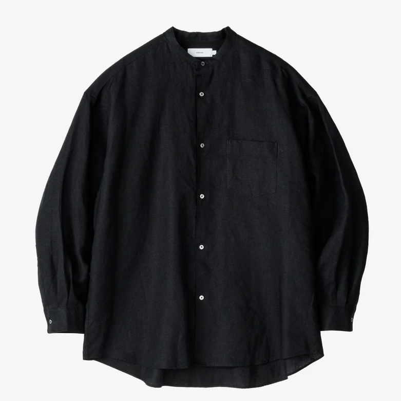 [24SS]Graphpaper (Oty[p[)/ Linen L/S Oversized Band Collar Shirts -3color- #GM242-50031B(5)