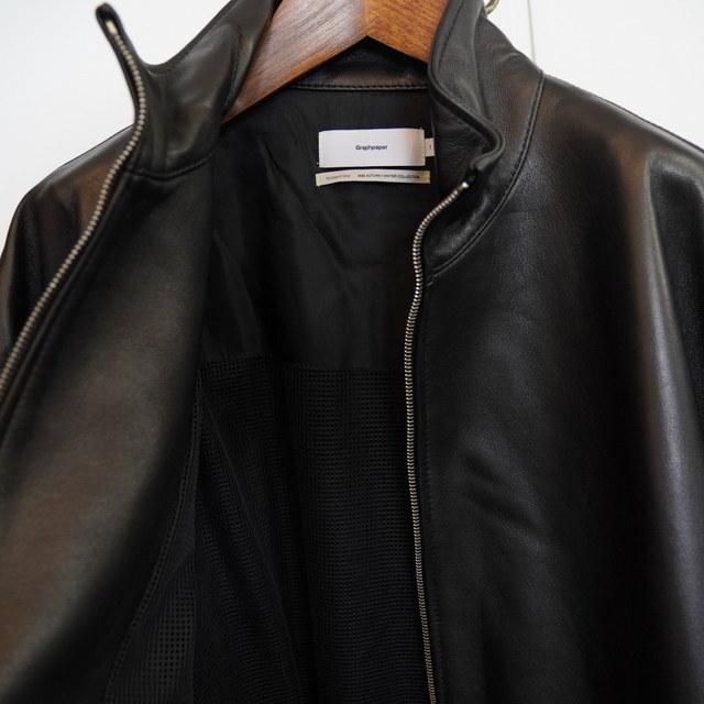 y24AWzGraphpaper (Oty[p[)/ SHEEP LEATHER TRACK BLOUSON -BLACK- #GM243-30097(5)