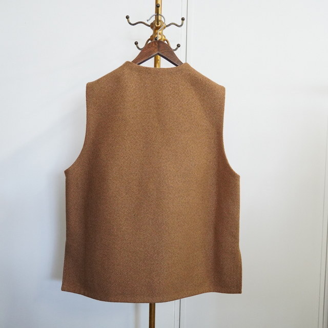 y24AWzHERILL(w)/ Cashmere linenmat Chimayo vest -Brown- #24-011-HL-8090-30(5)