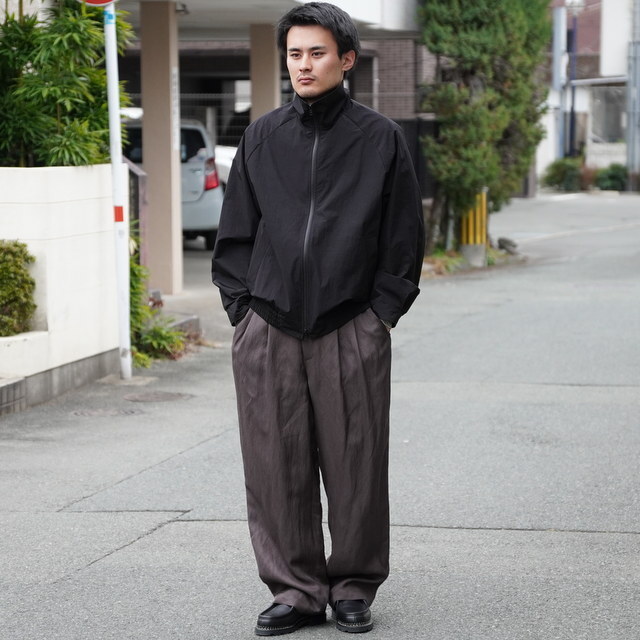 [25SS]ssstein(V^C) / WIND PROOF NYLON ZIP JACKET -BLACK- #ST1108(5)