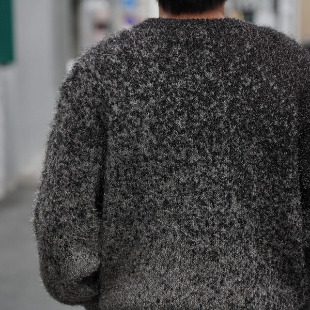 [24AW]ssstein(V^C) / GLITTER FUR KNIT GRADATION CREW NECK LS -GRADATION- #ST1014(5)