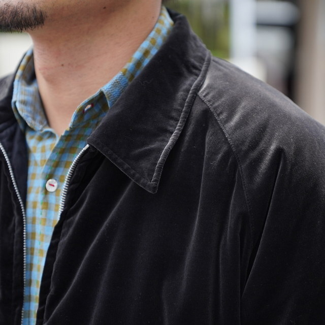 y25AWz A.PRESSE(A vbZ)/ Vintage Souvenir Velour Jacket -BLACK- #25AAP-01-22(5)