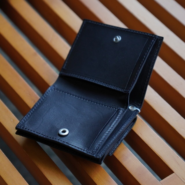 GUIDI(OCfB) / PRESSED KANGAROO DOUBLE WALLET -BLACK- (5)