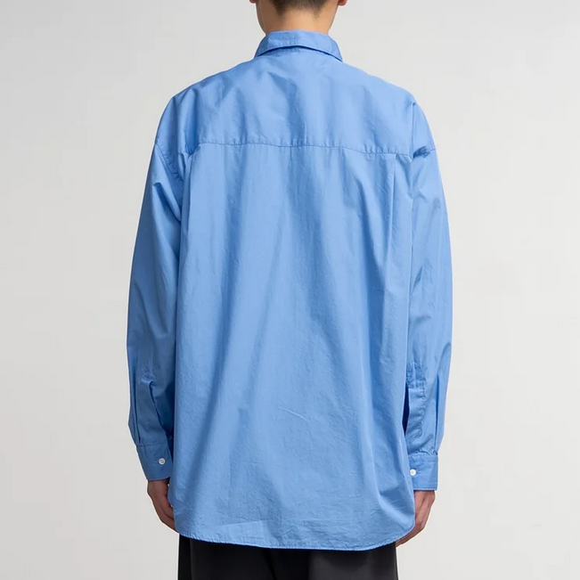 y25AWzGraphpaper (Oty[p[)/ Broad L/S Oversized Regular Collar Shirts -BLUE,C.GRAY- #GM253-50001B(5)