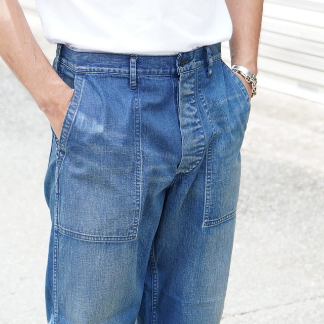 y25AWzHERILL(w)/ US NAVY DENIM TROUSERS -VINTAGE WORN- #25-030-HL-8020(5)