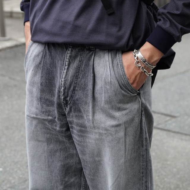 Graphpaper (Oty[p[)/ Selvage Denim Two Tuck Tapered Pants -LIGHT FADE-  #GU253-40060LB(5)