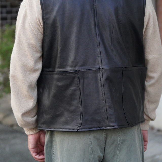 y25AWzCCU(V[V[[)/ WORK VEST -BLACK- #V-09-C-COW-4(5)