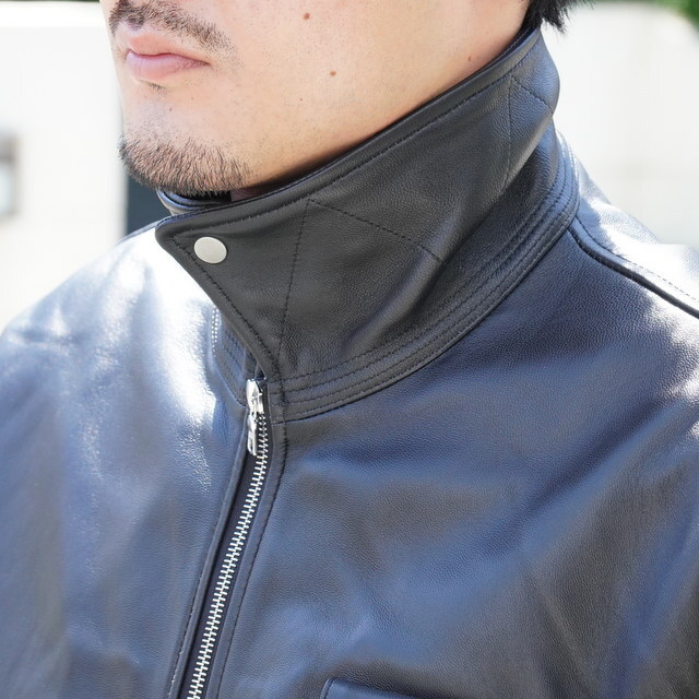 [25AW]ssstein(V^C) / SHEEP LEATHER FLIGHT JACKET -BLACK- #ST1219(5)