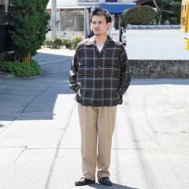 y25AWz YOKE([N)/ OMBRE PLAID WPOCKET SHIRT -BROWN- #YK25FW01077SH(5)