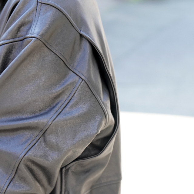  [25AW] YOKE([N)/ LEATHER FLIGHT JACKET -BLACK- #YK25FW01017B(5)