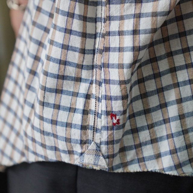 y25AWzMAATEE&SONS(}[eB[AhTY)/ GUPTA WESTERN -BLUE~KHAKI,WHITE PLAID- #MT5303-0605(5)