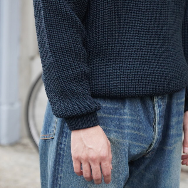 y25AWzBATONER(ogi\) / SIGNATURE CREWNECK KNIT - DARK GREEN~NAVY, CHARCOAL BLUE, BLACK- #BN-25FM-038(5)