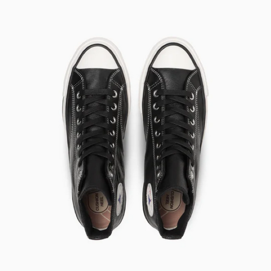 y25AWzCONVERSE ADDICT(Ro[X AfBNg) / CHUCK TAYLOR LEATHER HI -BLACK- #33900010(5)
