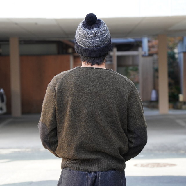 �y25AW�zMAATEE&SONS(�}�[�e�B�[�A���h�T���Y)/ ����݋N��SWEATER -CHACOAL,MIX KHAKI- #MT5303-0123(5)