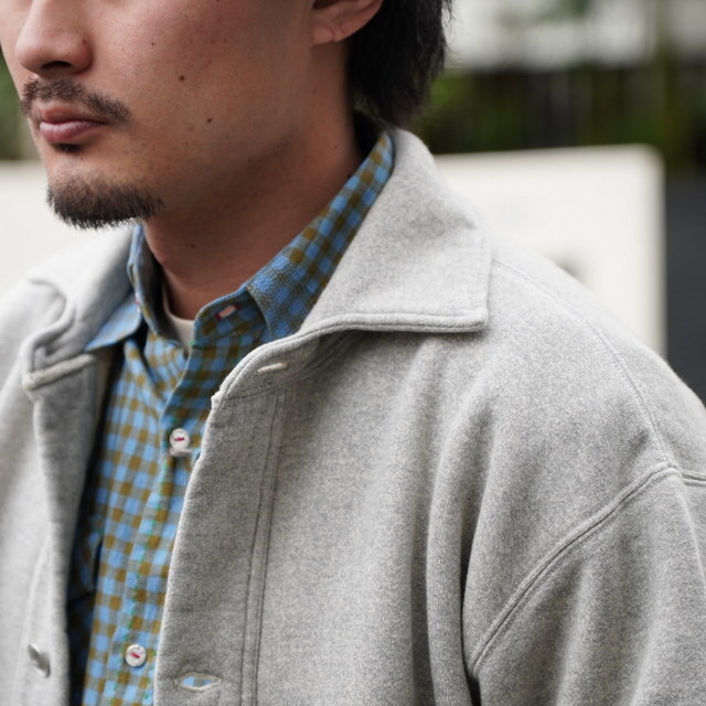 �y26SS�z A.PRESSE(�A �v���b�Z)/ Vintage Sweat Cardigan -BLACK,GRAY- #26SAP-05-14(5)