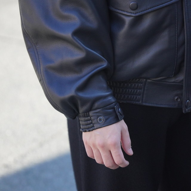 �y26SS�zCCU(�V�[�V�[���[)/ BOMBER JACKET -BLACK- #SH-45-C-SHEEP-5(5)
