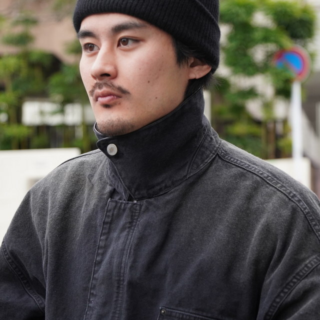 �y26SS�zssstein(�V���^�C��) / SULFUR DYED OXFORD VINTAGE JACKET -BLACK- #ST1387(5)