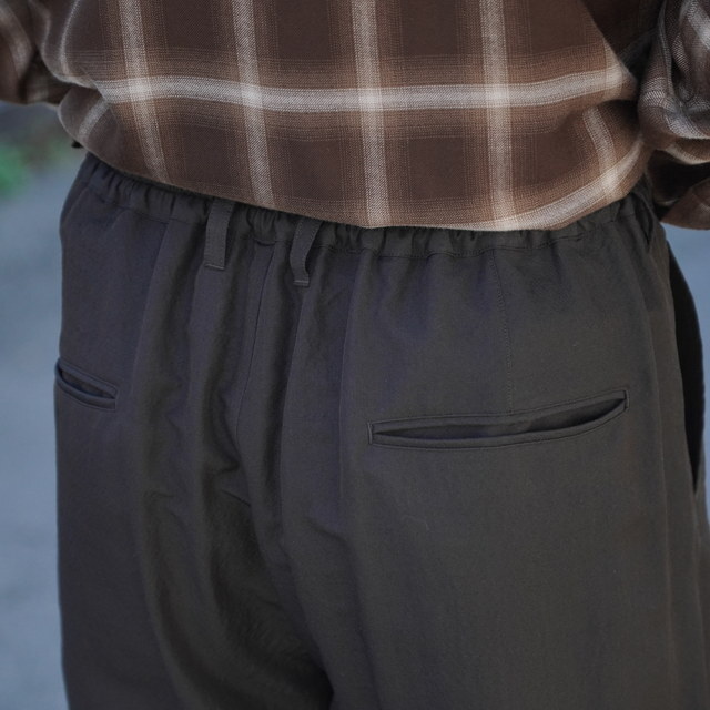 �y26SS�zssstein(�V���^�C��)/ WOOL SILK WIDE EASY TROUSERS -DARK CHARCOAL- #ST1450(5)
