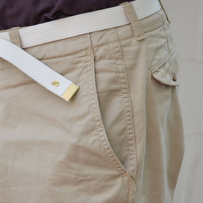 MASTER&Co.(}X^[AhR[) CUTOFF CHINO PANTS with BELT -(82)BEIGE-(6)