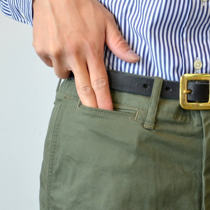 A VONTADE(A {^[W) Classic Chino Trousers -Wide Fit-OLIVE- #VTD-0340-PT(6)