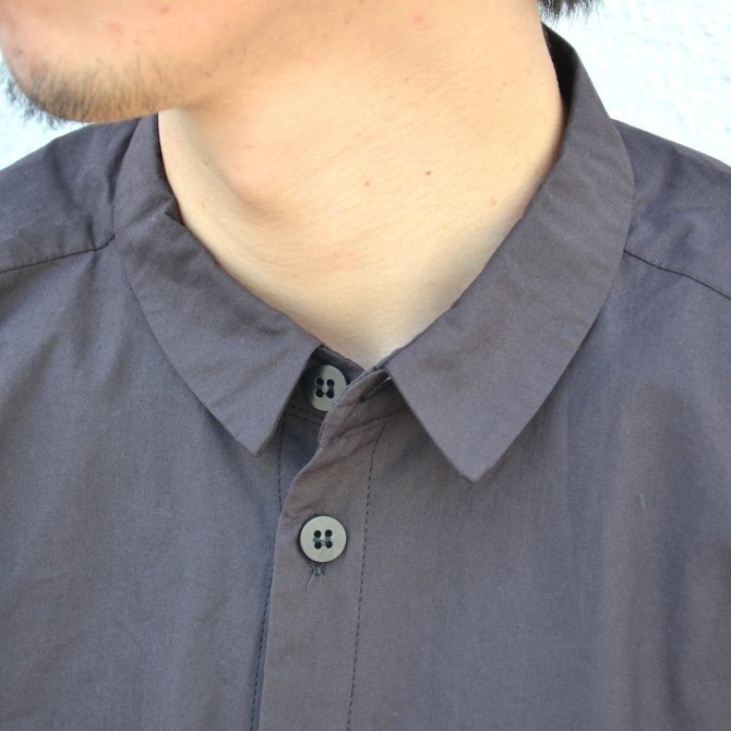 toogood(gD[Obh) / THE DRAUGHTSMAN LONG COTTON PERCALE SHIRT -SOOT-(6)