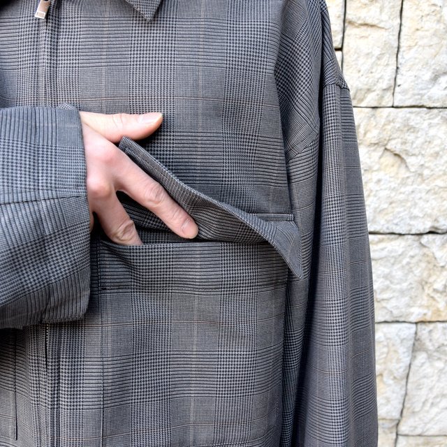 2020 SS】stein(シュタイン)/ OVER SLEEVE ZIP JACKET -GLEN CHECK